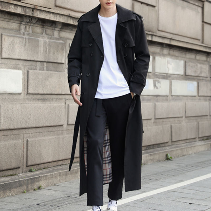 Tunamu - Knielanger Eleganter Herren Trenchcoat