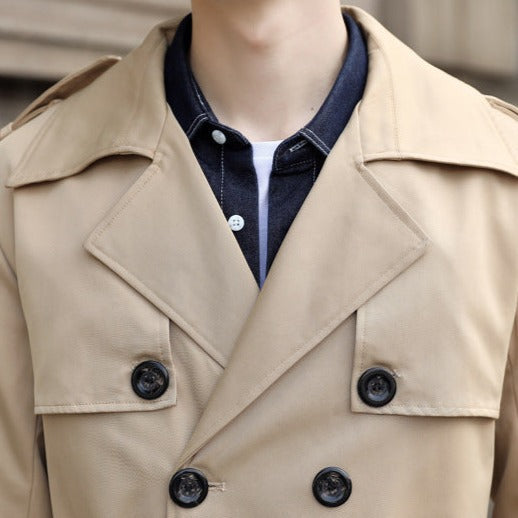 Tunamu - Knielanger Eleganter Herren Trenchcoat