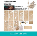 Mechanisches Pendel 3D-Holzuhr-Puzzle