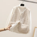 Frauen Teddy kuschelige Fleece Weste