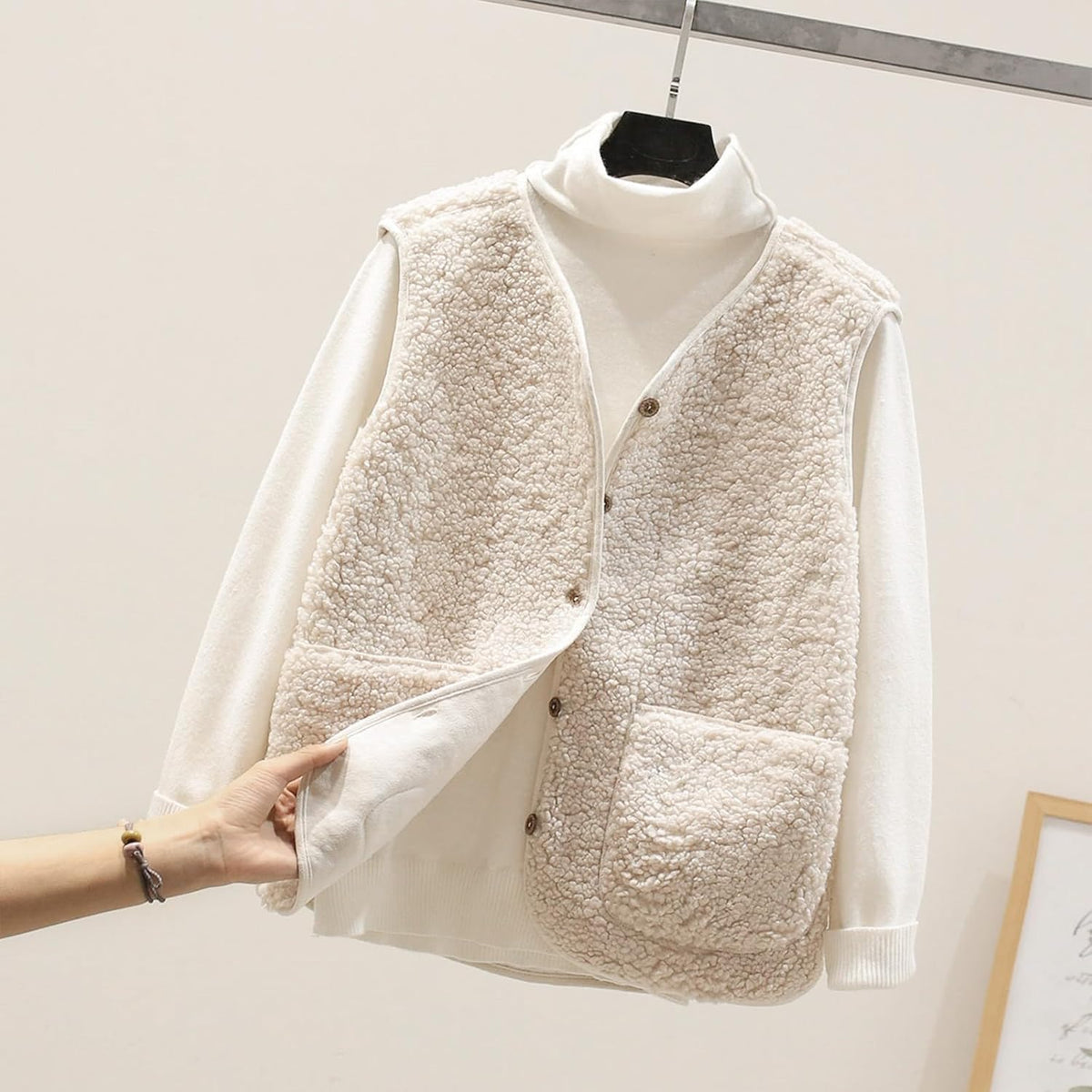 Frauen Teddy kuschelige Fleece Weste