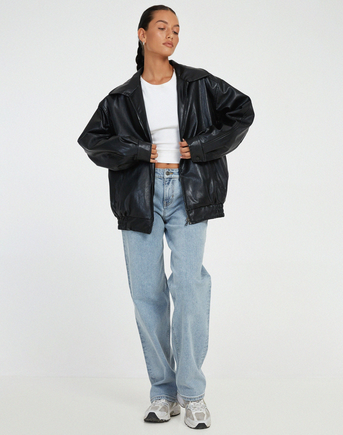 Lavinia Oversized Lederjacke