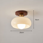 Balia Holz-Glas Deckenleuchte
