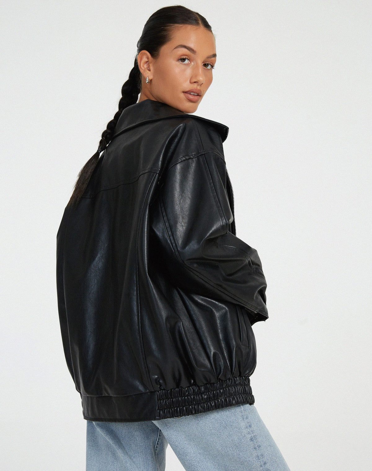 Lavinia Oversized Lederjacke
