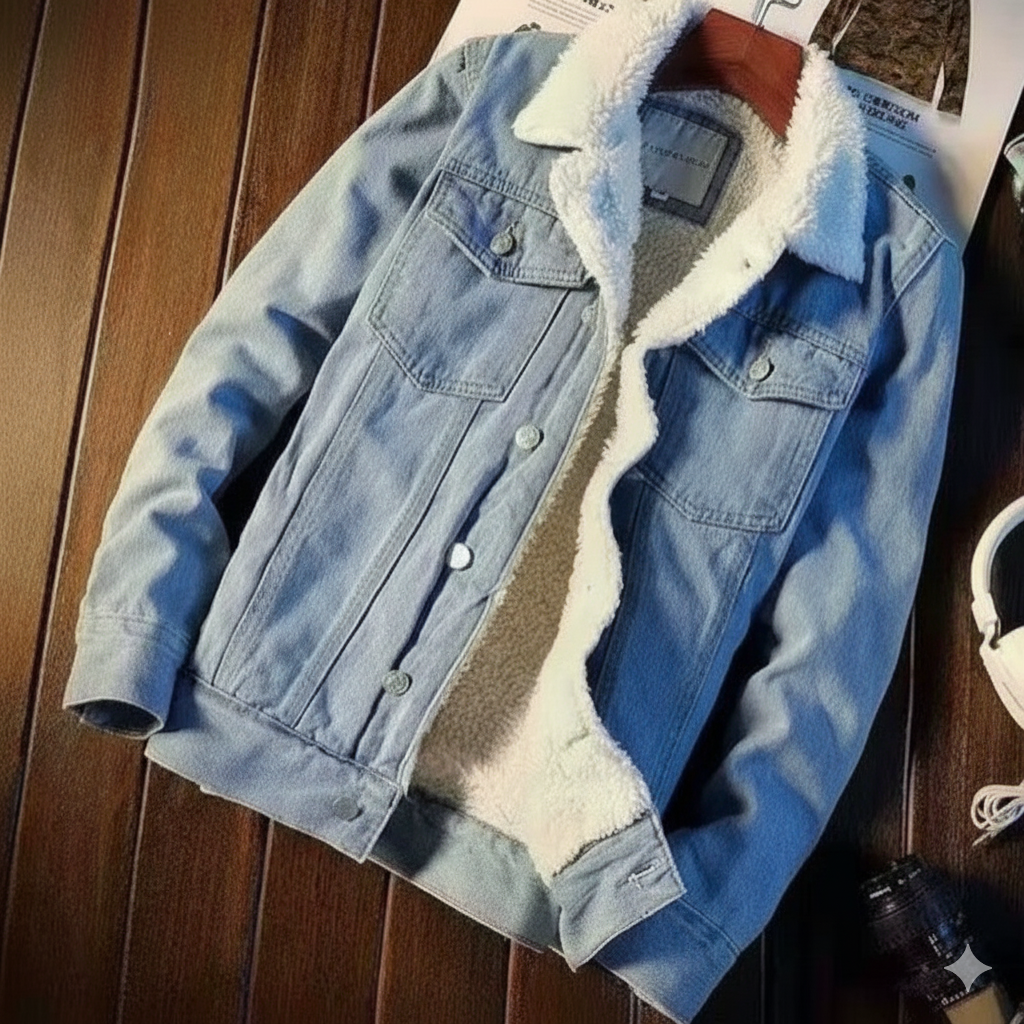 Leandro Fleece-Jeansjacke für den Winter