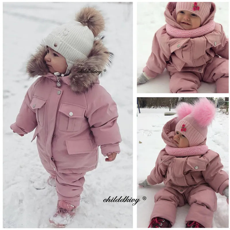 Winterset für Kinder: Daunenjacke + Overall