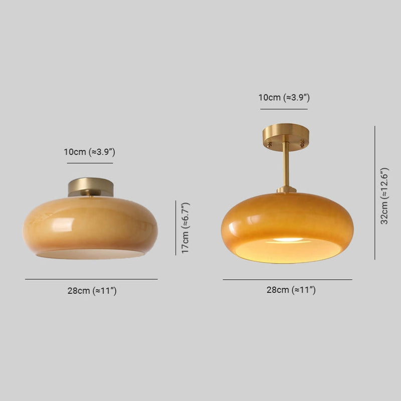 Livia Vintage Glas-Deckenleuchte