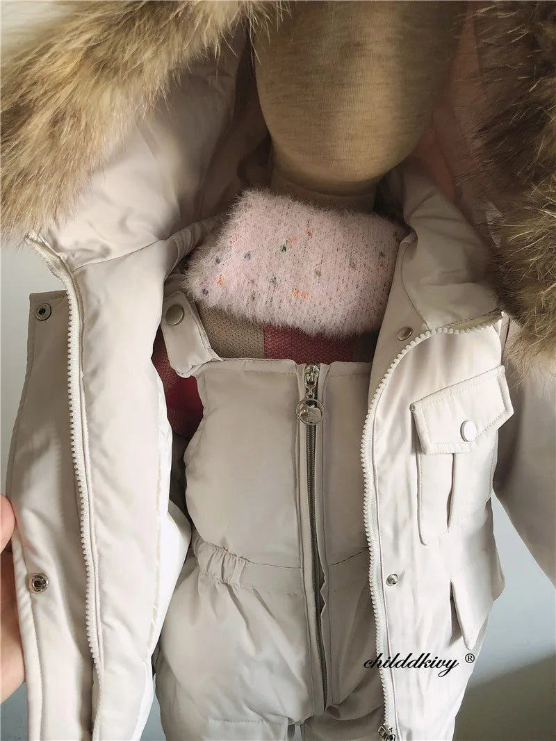 Winterset für Kinder: Daunenjacke + Overall