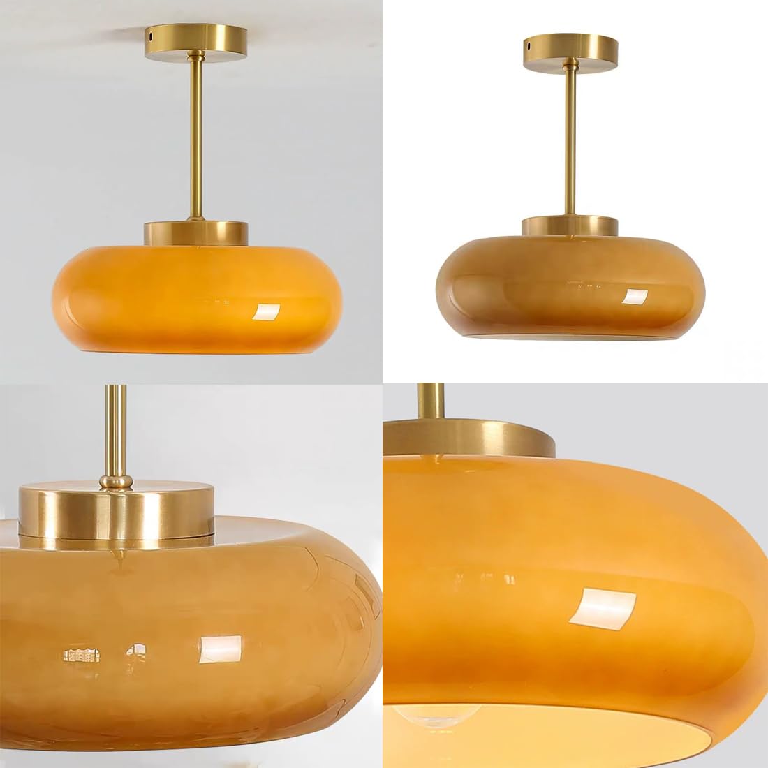 Livia Vintage Glas-Deckenleuchte