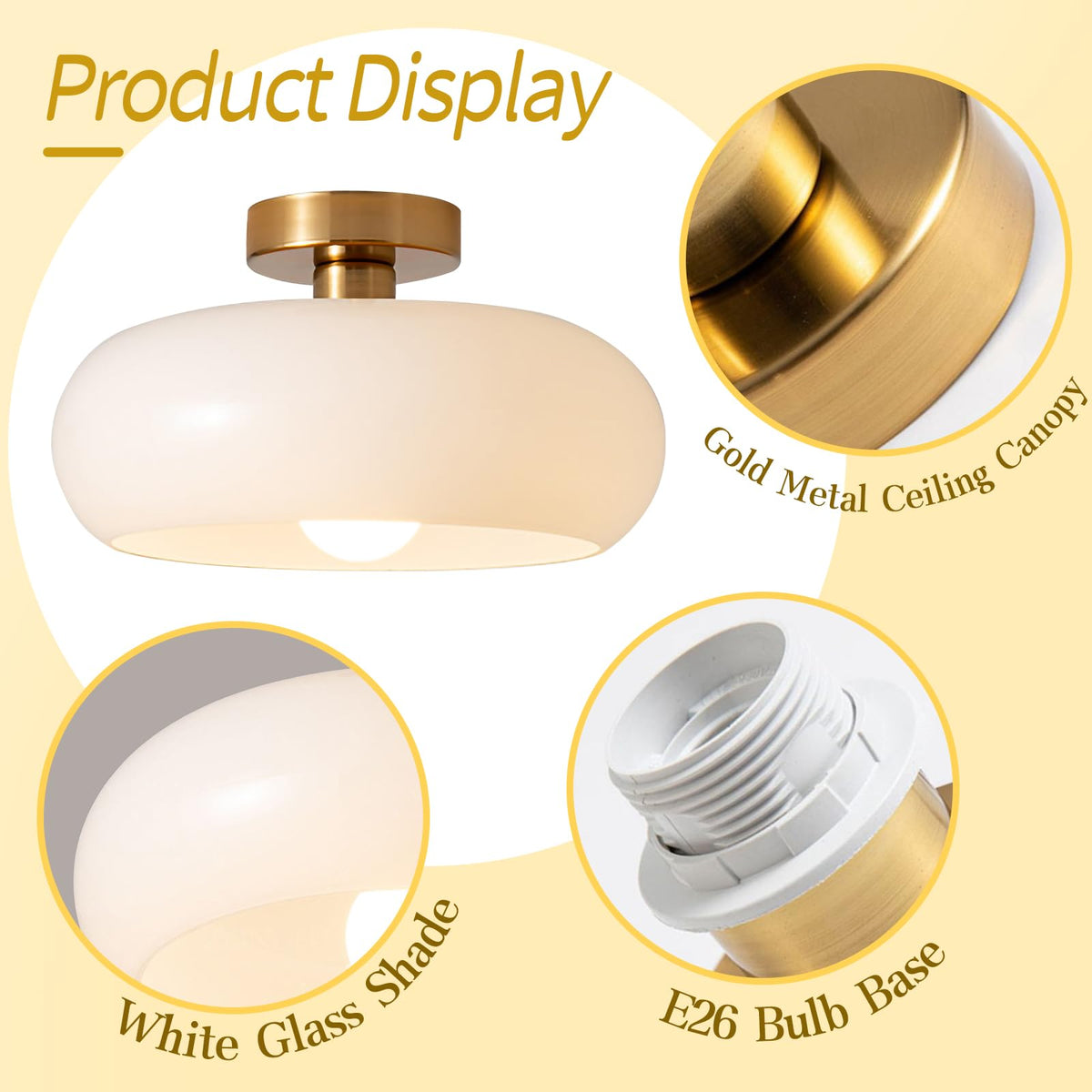 Livia Vintage Glas-Deckenleuchte