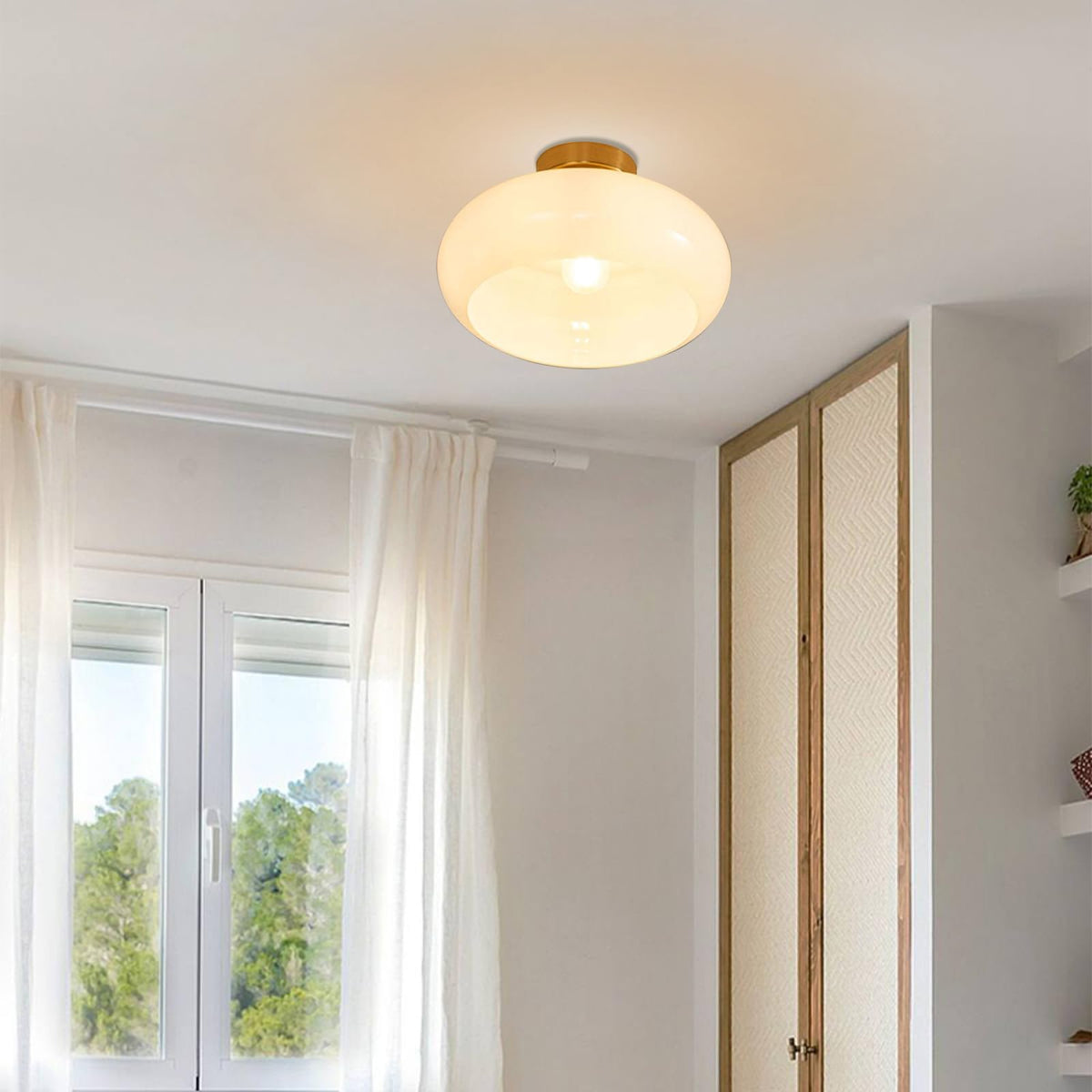Livia Vintage Glas-Deckenleuchte