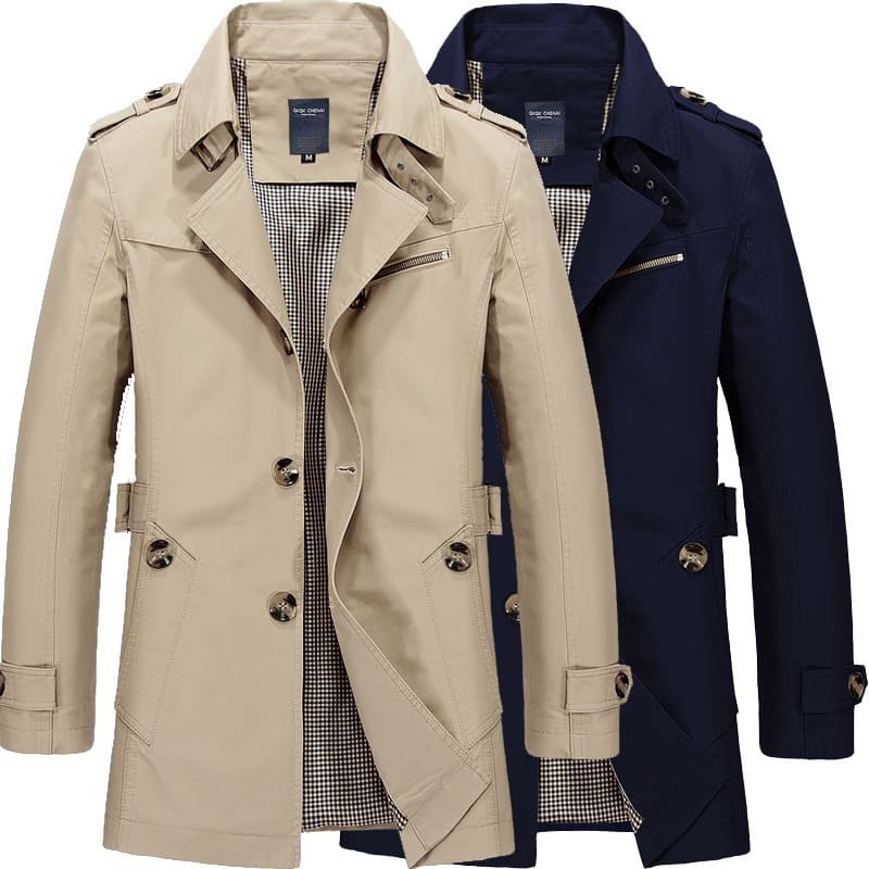 Herren Windbreaker Trenchcoat