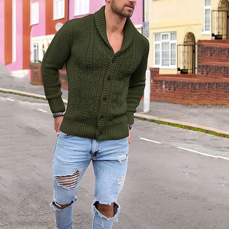 Milan Gestrickte Herren-Strickjacke