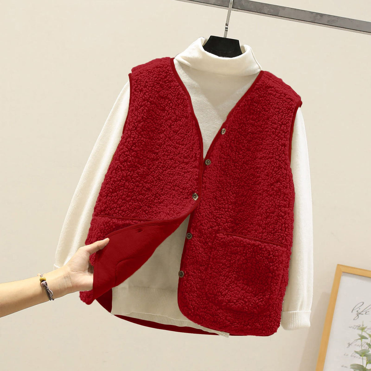 Frauen Teddy kuschelige Fleece Weste