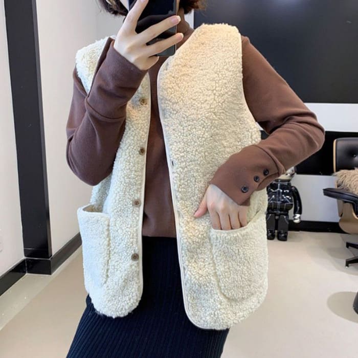 Frauen Teddy kuschelige Fleece Weste