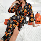 Martha Eleganter Kürbis Satin Robe Faschingskostüm