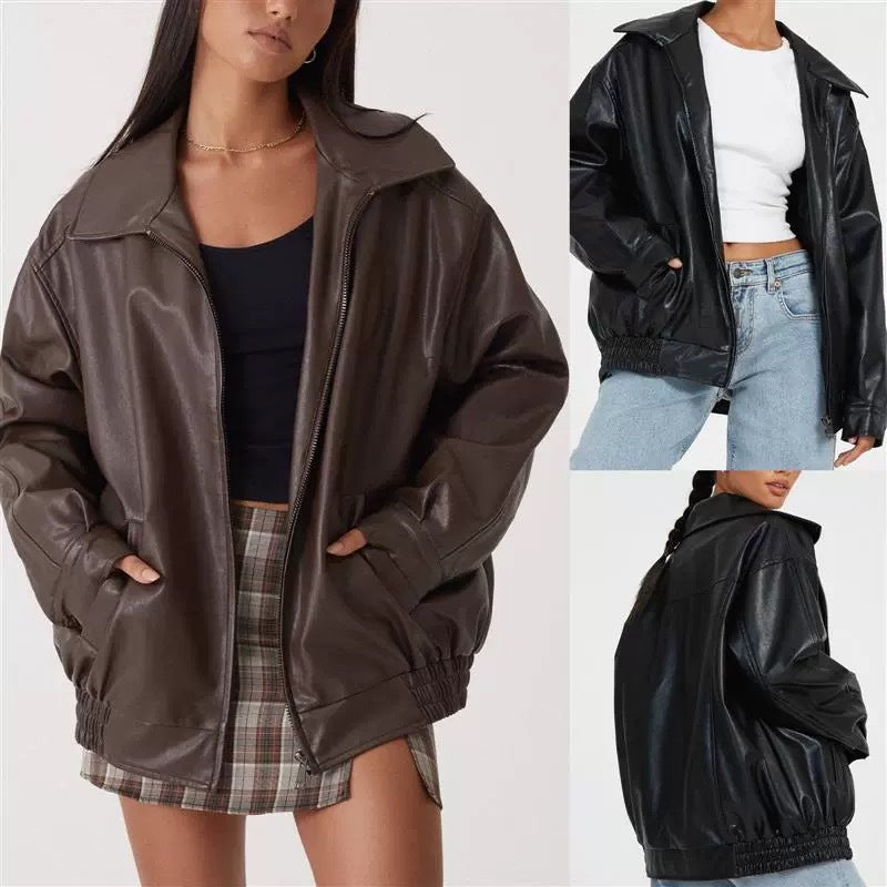 Dana Damen Loose Lederjacke