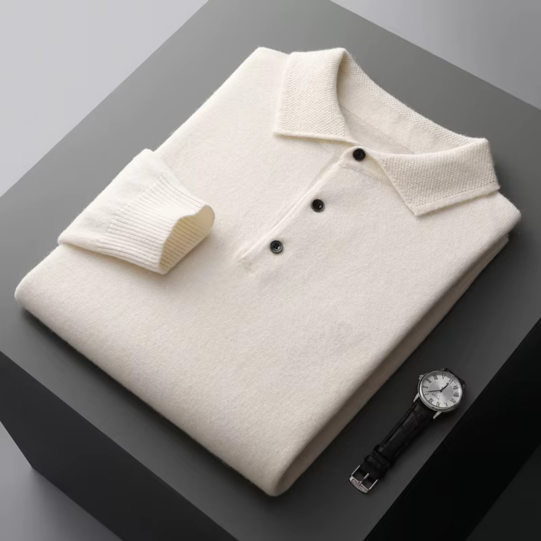 Bequemer Winter Woll-Polo-Sweater