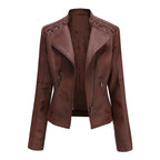 Carmi Chic Lederjacke mit Reißverschluss