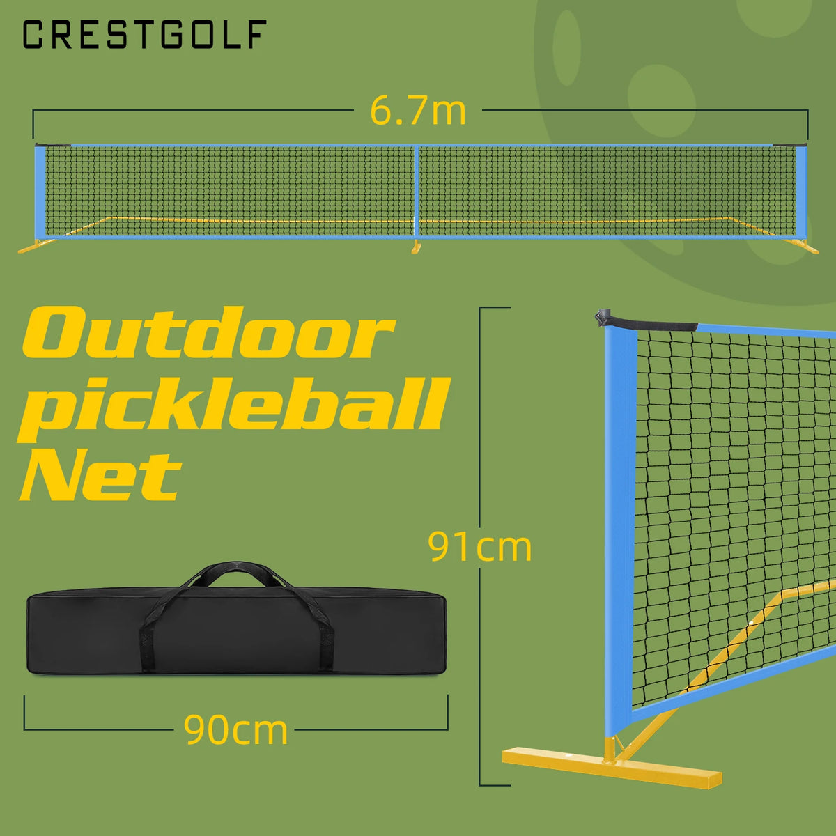 Pickleball Netz mit Gerüst