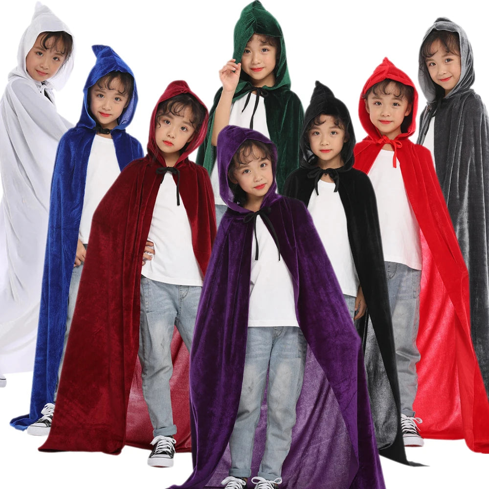 Halloween Faschingskostüm Kinder Zauberer Hexen Umhang Outfit