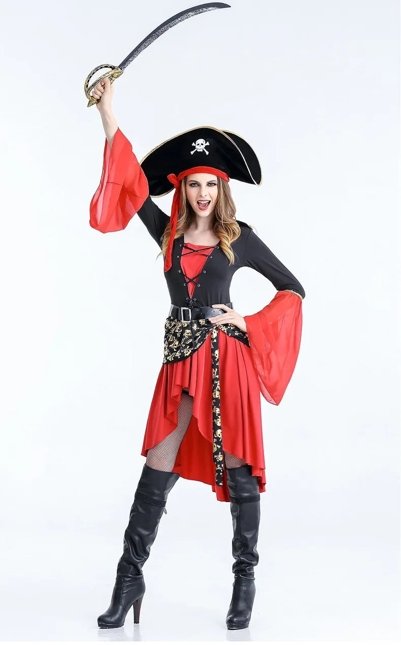 Lady Captain Piraten Faschingskostüm Kleid