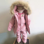 Winterset für Kinder: Daunenjacke + Overall