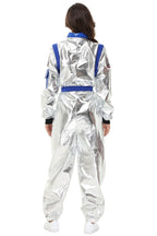 Metallischer Faschingskostüm Space-Overall