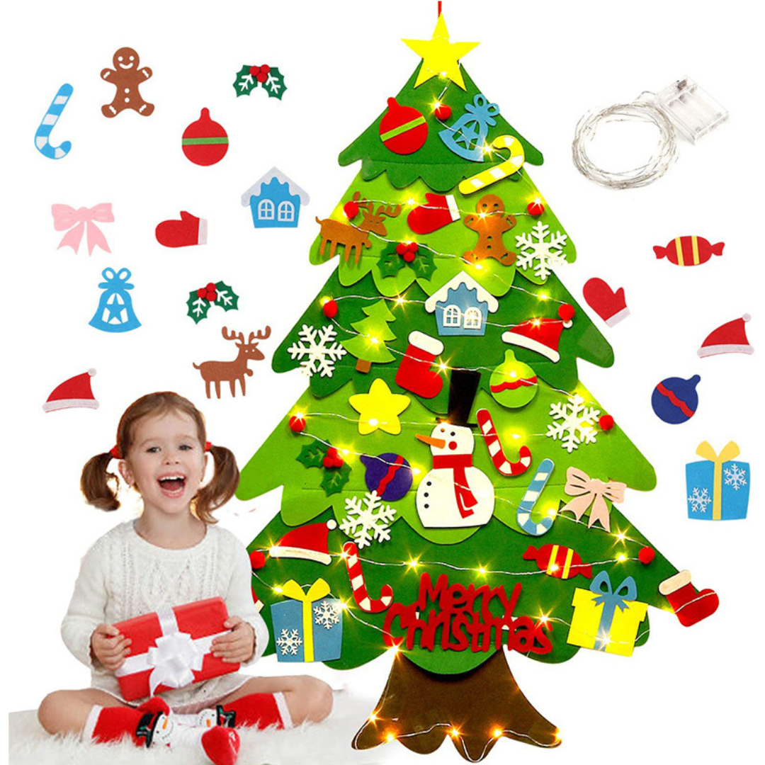 Caylaes Leuchtender Filz-Weihnachtsbaum