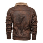 Gefütterte Banja Wildleder Bikerjacke