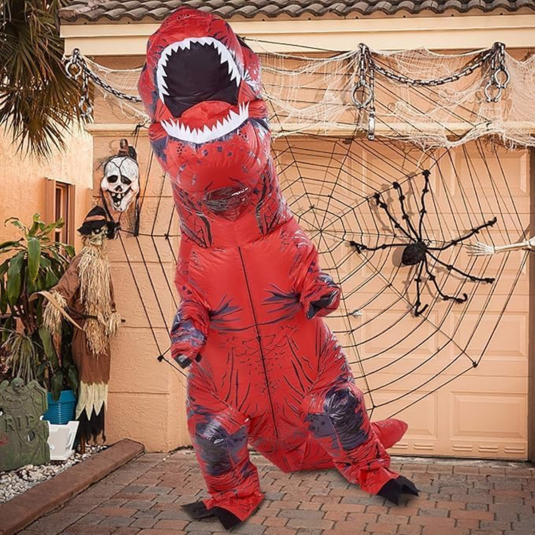 DinoMax Aufblasbares T-Rex Kostüm Faschingskostüm