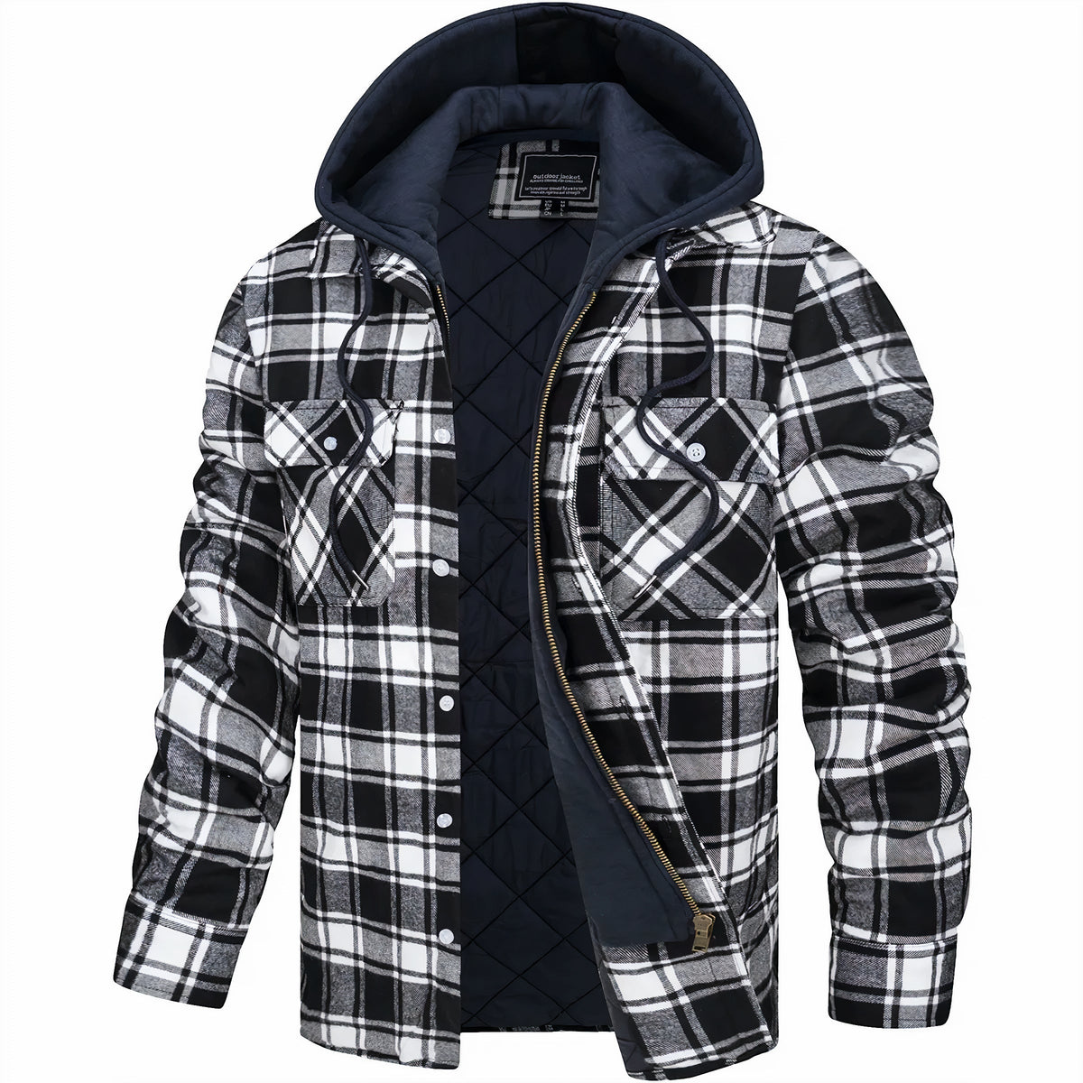 Warme Jacke mit Kapuze für den Herbst